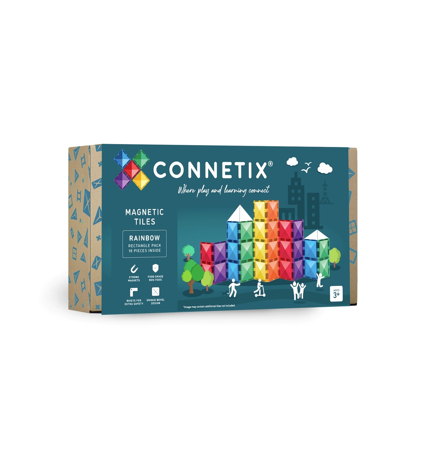 Rainbow Rectangle Pack 18 pc