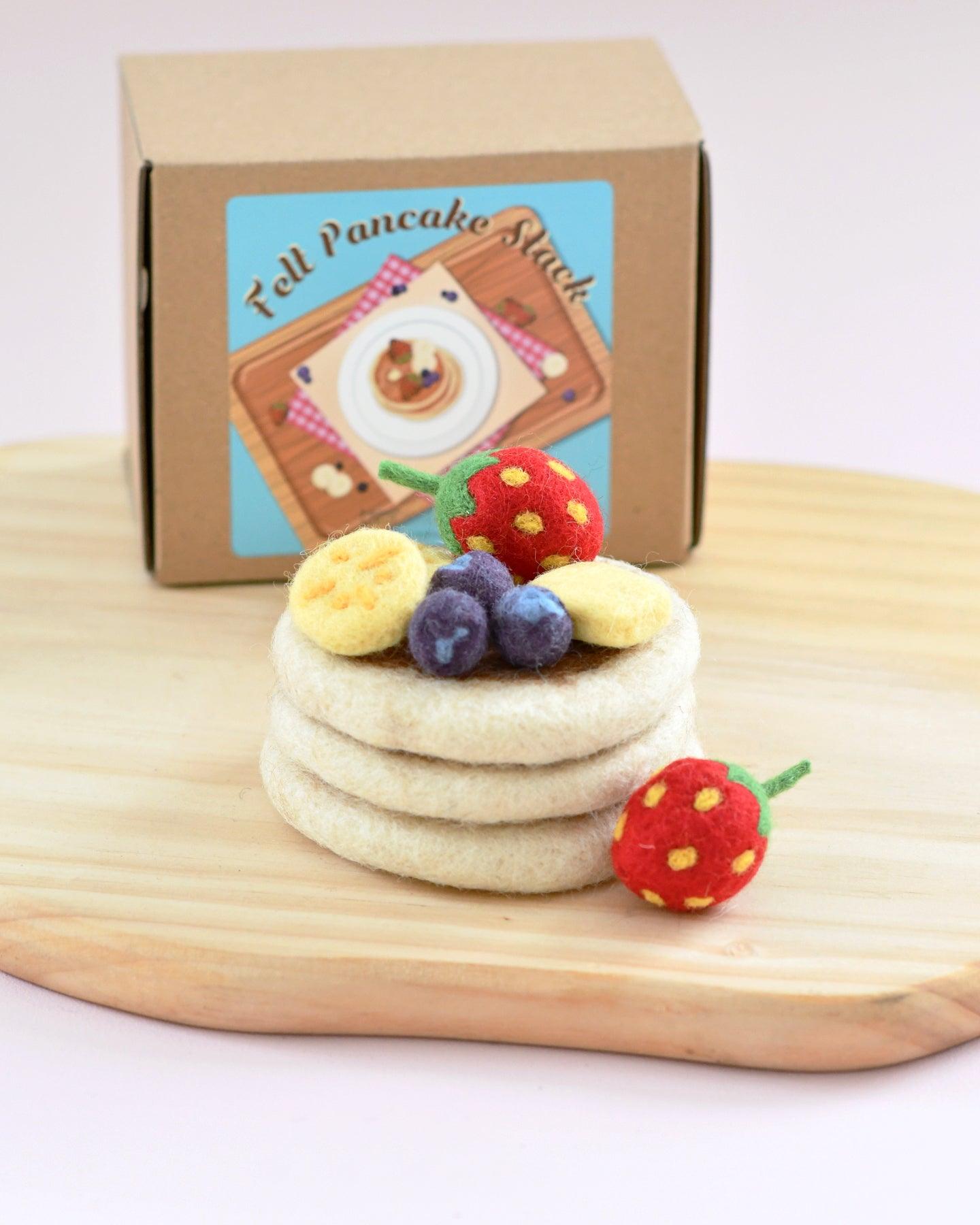 Felt Pancake Stack Play Food Set