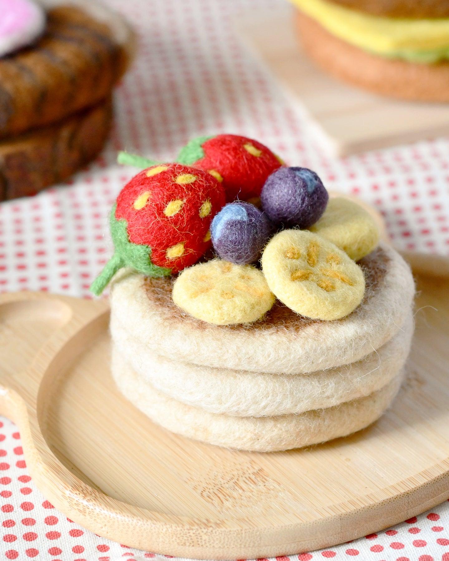 Felt Pancake Stack Play Food Set