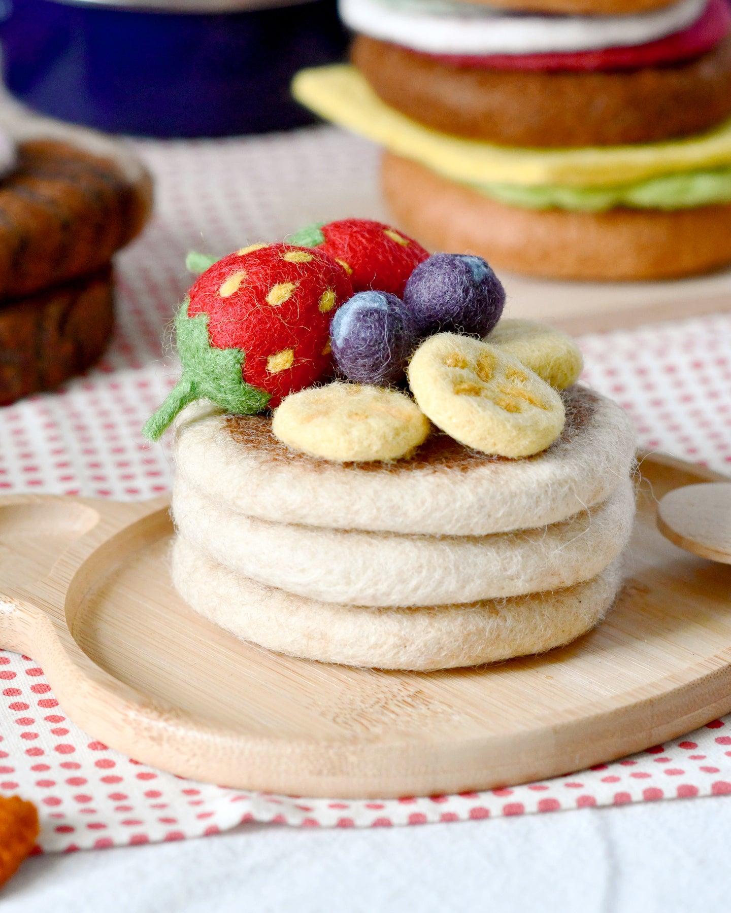 Felt Pancake Stack Play Food Set