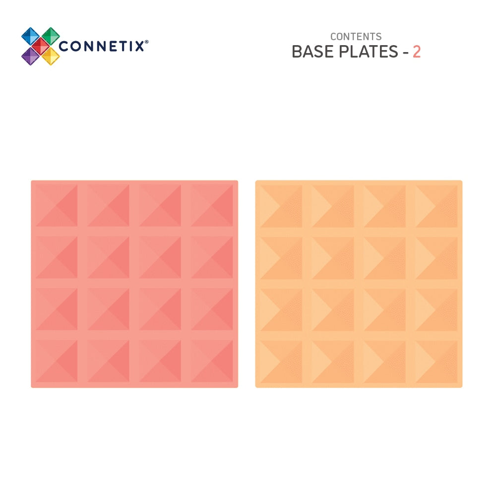 Pastel Lemon & Peach Base Plate 2 pc
