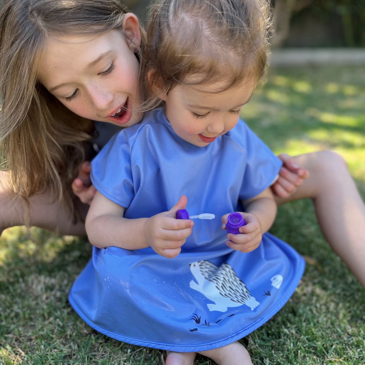 Short Sleeve Messy Mealtime (Toddler) Smock Bib: 8mths to 4yrs - various colours