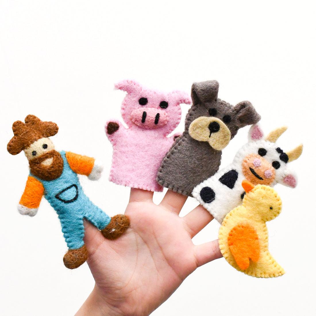 Old MacDonald Farm Animals A, Finger Puppet Set