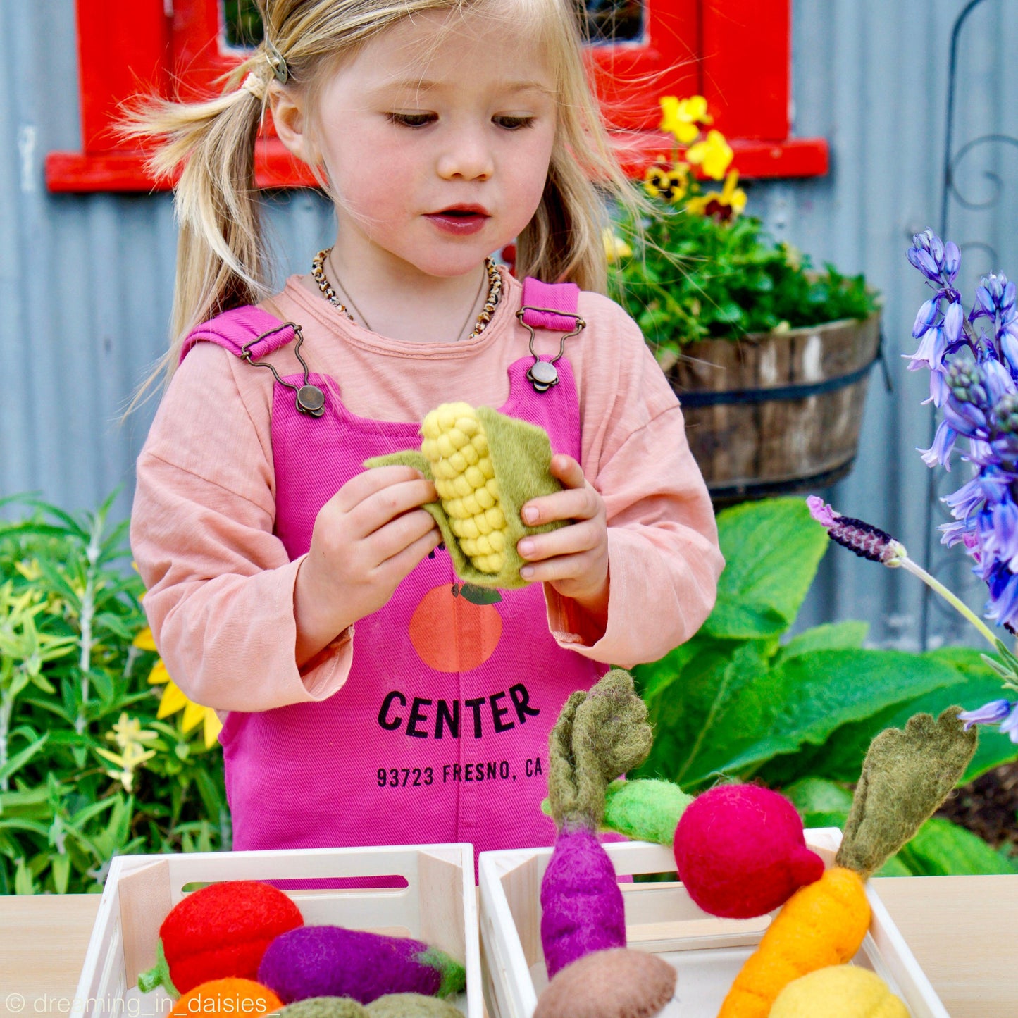 Felt Vegetables and Fruits Set A - 14 pieces