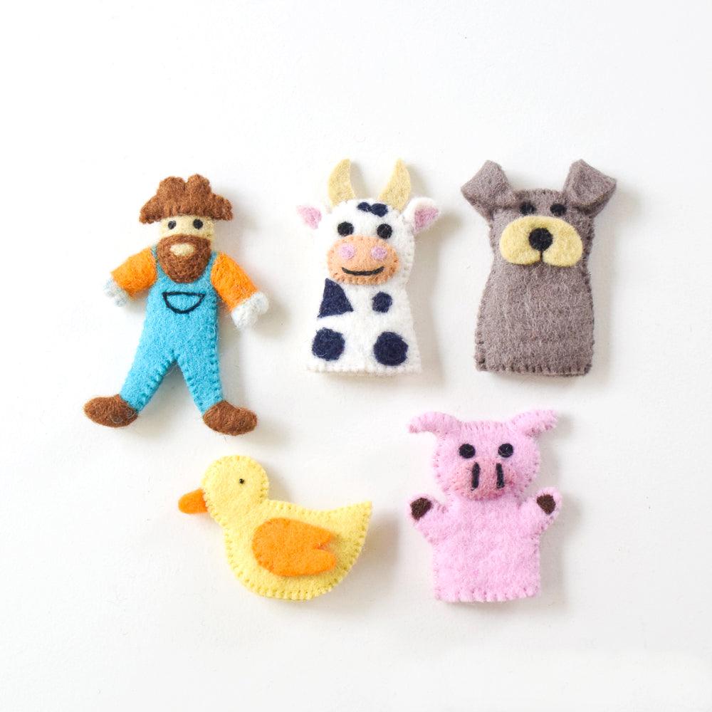 Old MacDonald Farm Animals A, Finger Puppet Set