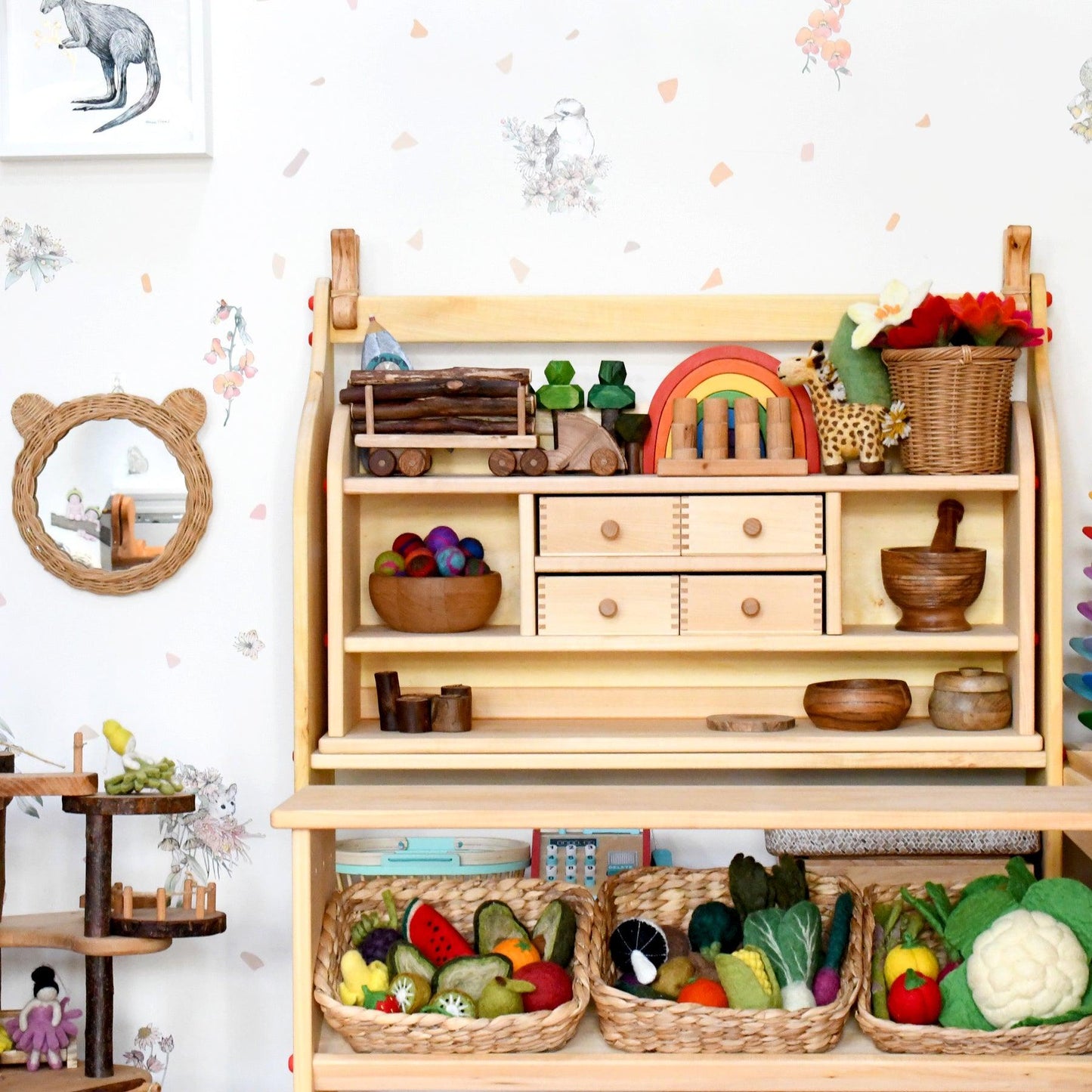 Felt Vegetables and Fruits Set B - 11 pieces