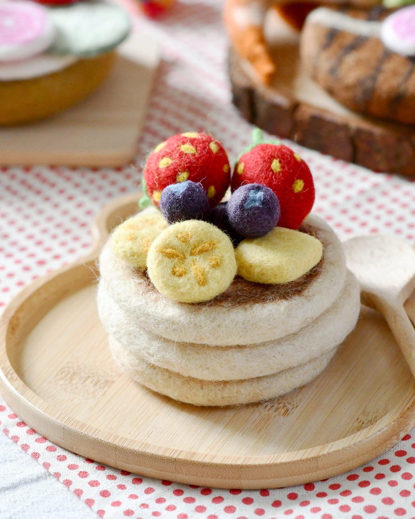 Felt Pancake Stack Play Food Set