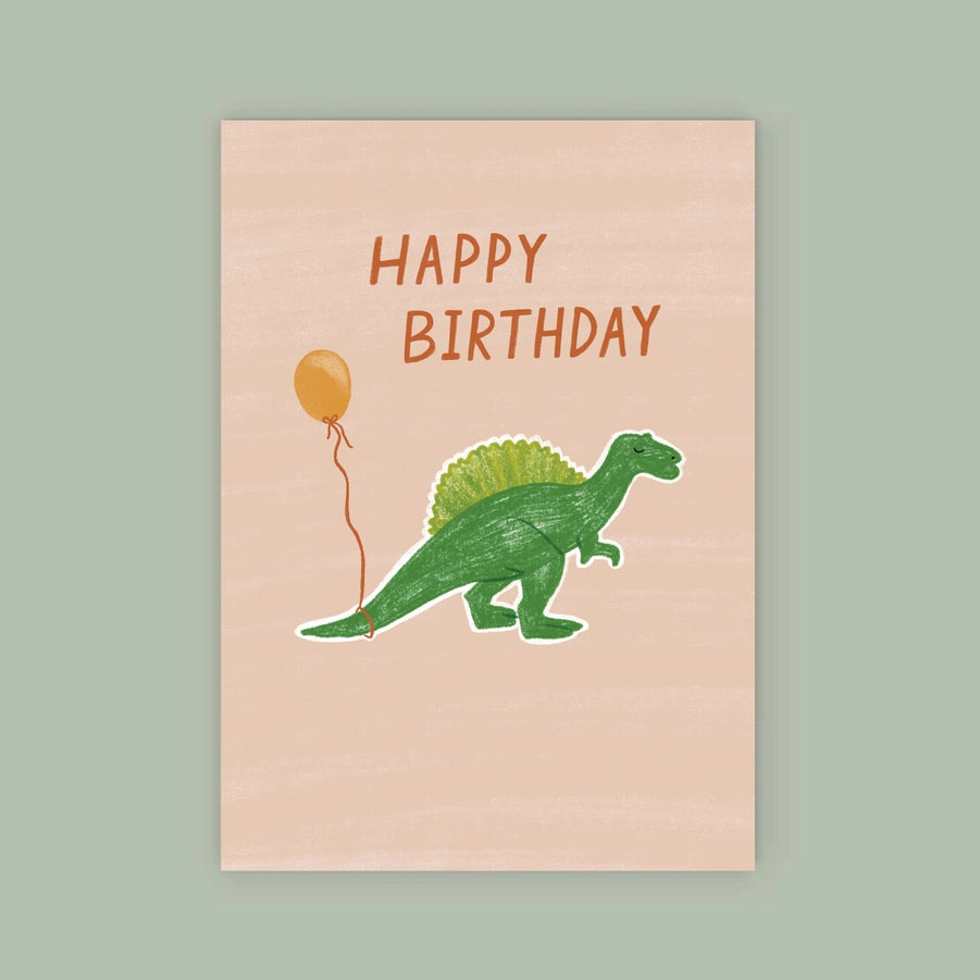 Dinosaur Happy Birthday Card