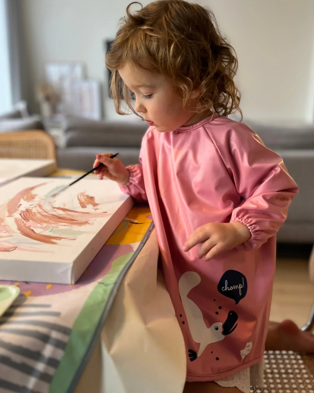 Messy Mealtime (Toddler) Smock Bib: 8mths to 2+yrs - various colours