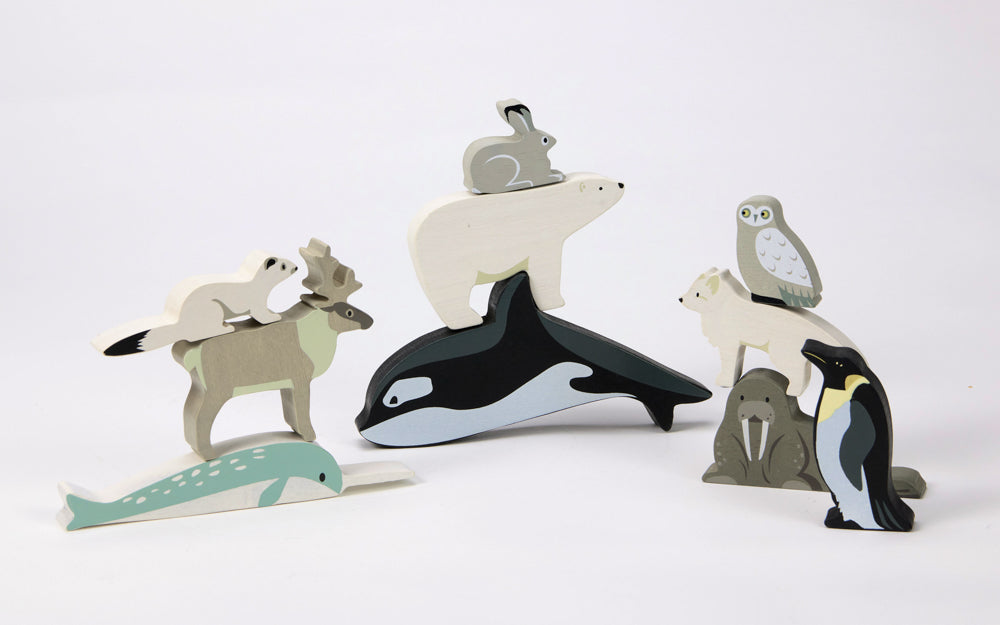 Wooden Polar Animal Set