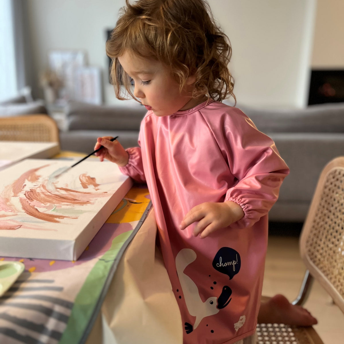 Messy Mealtime (Toddler) Smock Bib: 8mths to 2+yrs - various colours