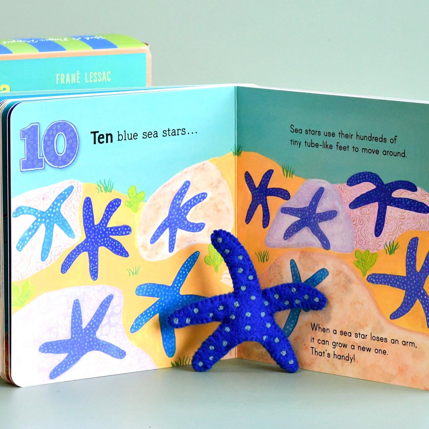 Australia Under The Sea 1, 2, 3 By Frané Lessac - Book And Finger Puppet Set