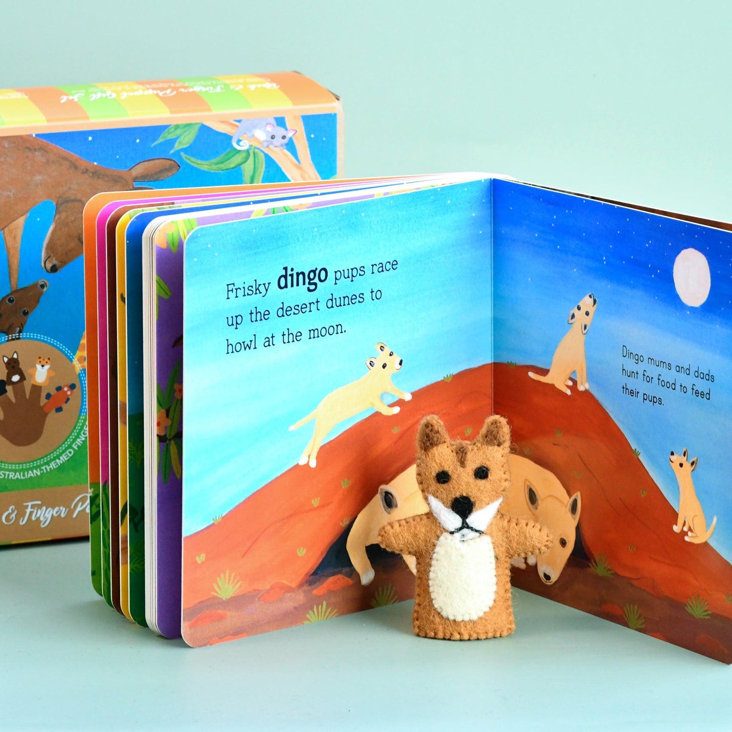 Australian Finger Puppets And Book Set By Frané Lessac