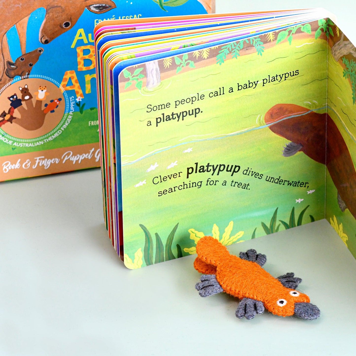 Australian Finger Puppets And Book Set By Frané Lessac