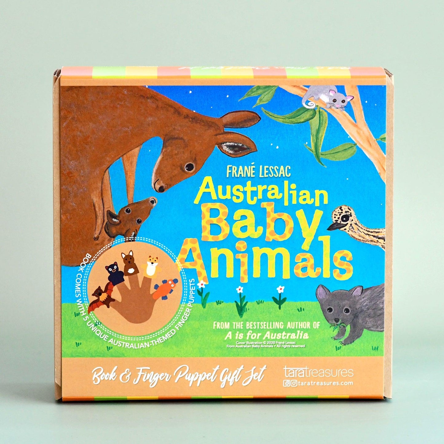 Australian Finger Puppets And Book Set By Frané Lessac