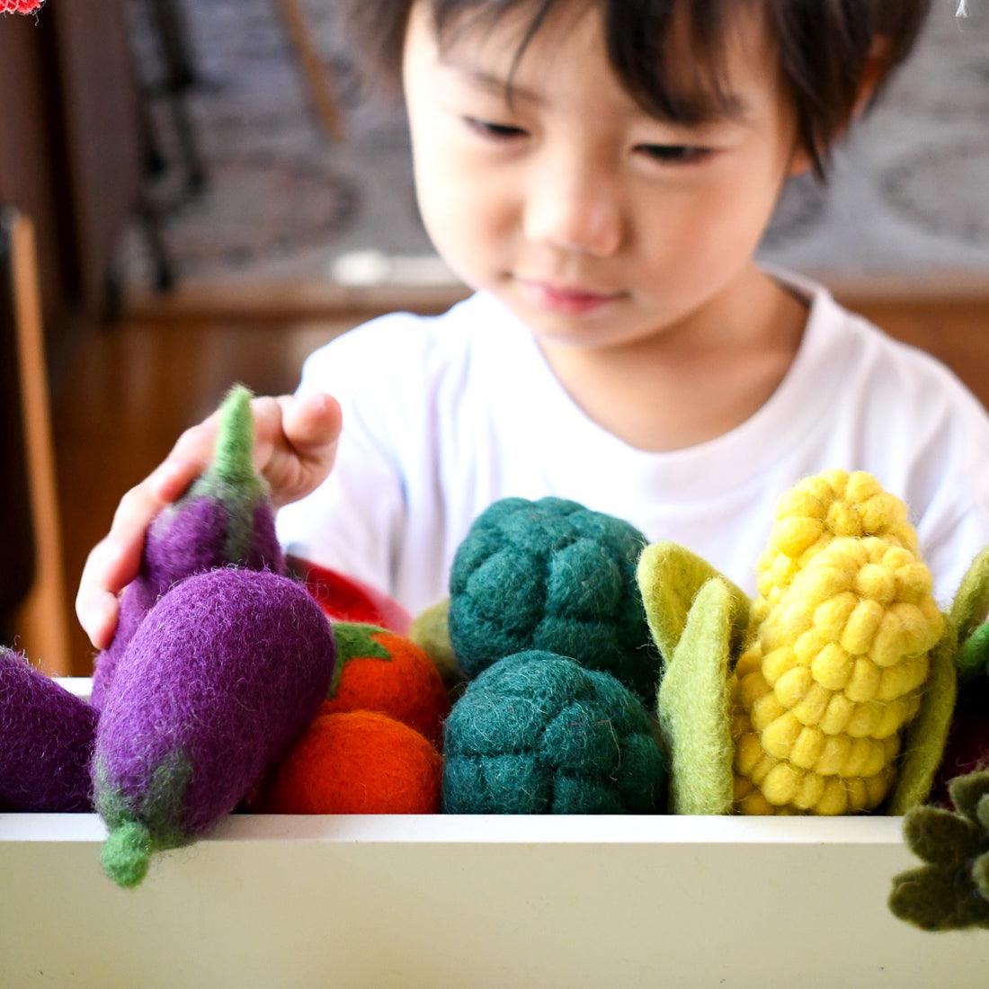 Felt Vegetables and Fruits Set B - 11 pieces