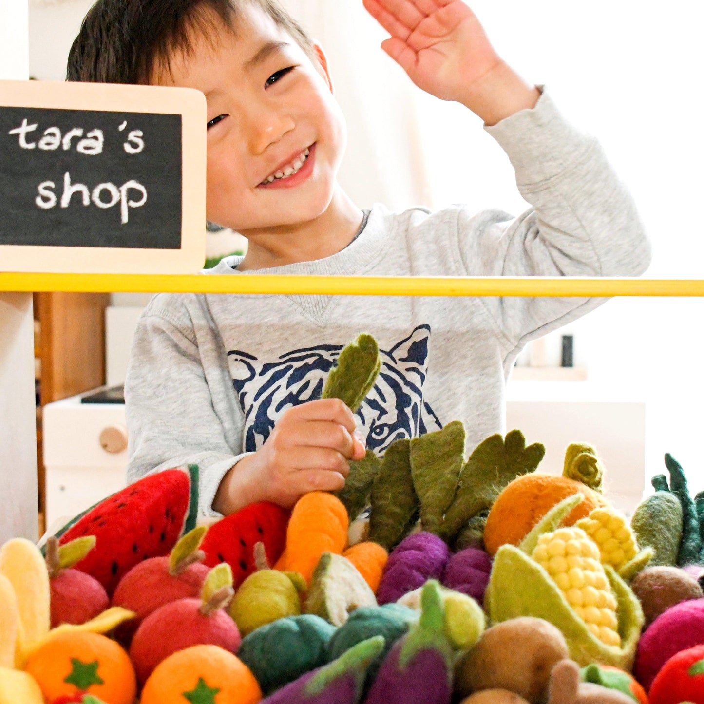 Felt Vegetables and Fruits Set B - 11 pieces