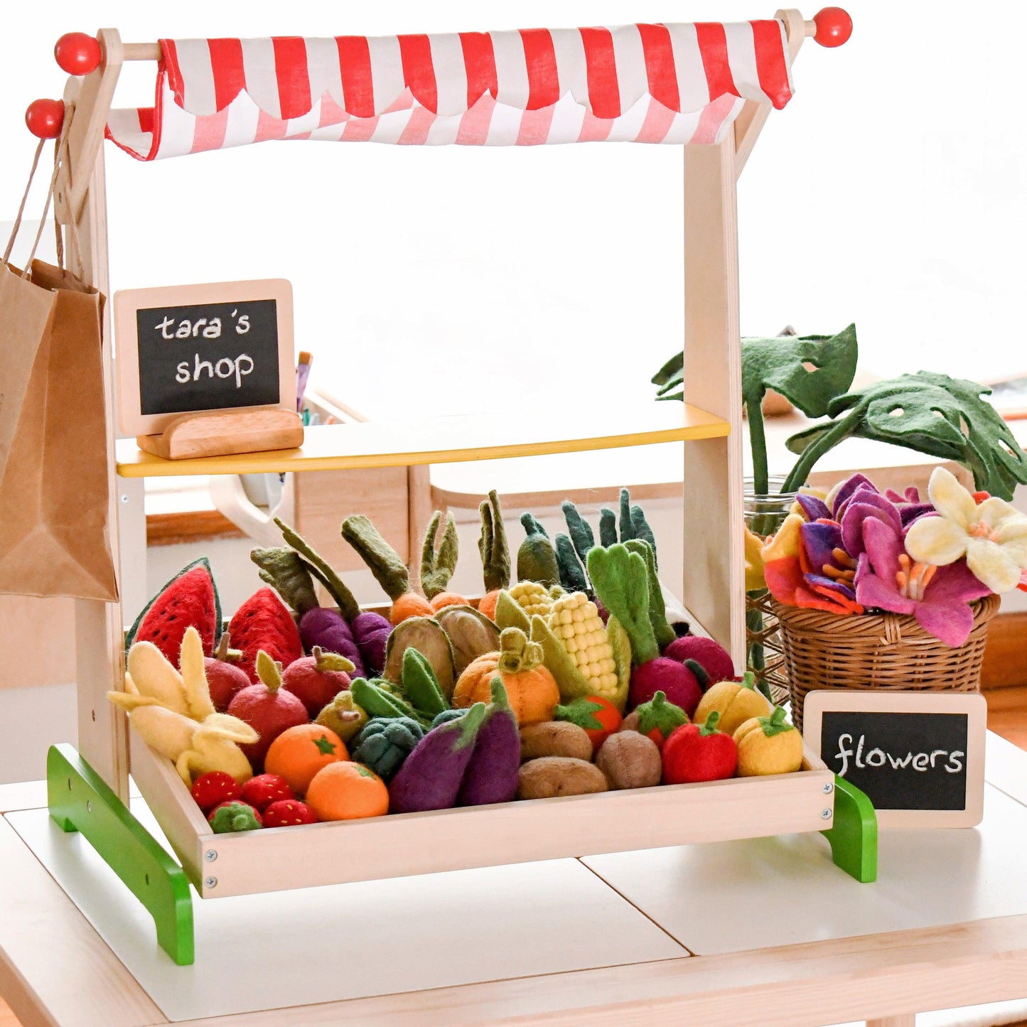 Felt Vegetables and Fruits Set B - 11 pieces