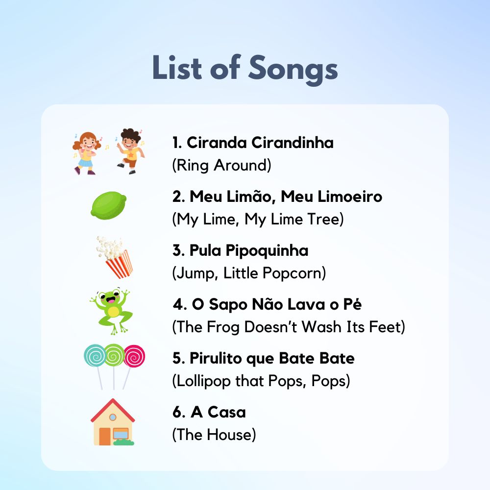 I Love To Sing in Portuguese: Brazilian Nursery Rhymes (Songbook)