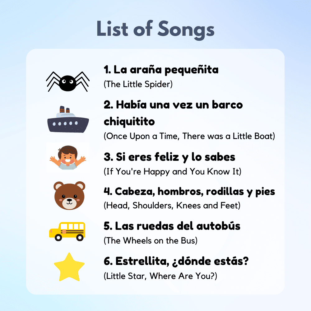 I Love To Sing in Spanish: Children's Songs (Songbook)